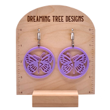 Acrylic Butterfly Firedancer Circle Earrings