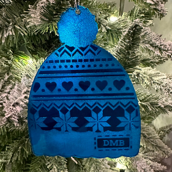 Acrylic Holiday Dave Hat engraved Ornament