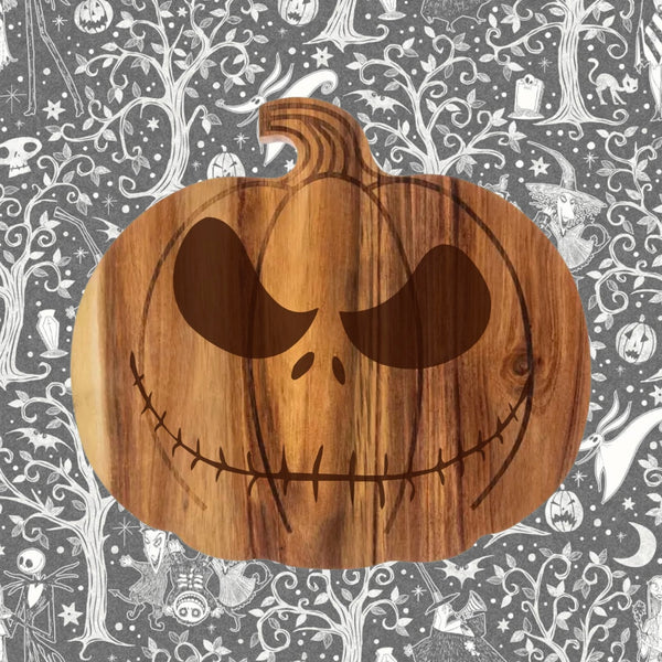 Pumpkin King Fall Halloween Wood Pumpkin Charcuterie Board