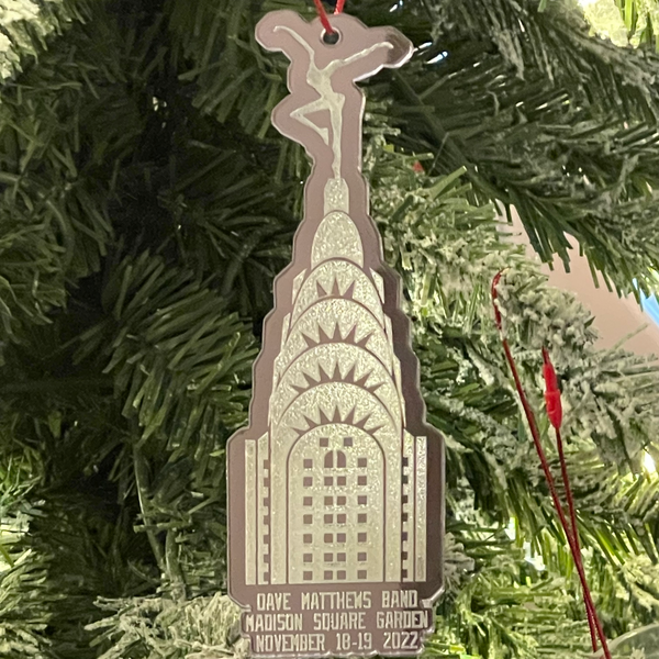 Chrysler Building Firedancer MSG NYC Mirror Acrylic ornament