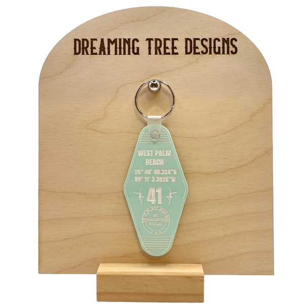 Summer Tour 2022 Venue Coordinates Vintage Hotel Keychain