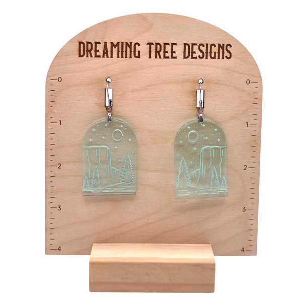 Yosemite National Park El Capitan Acrylic Laser Engraved Earrings