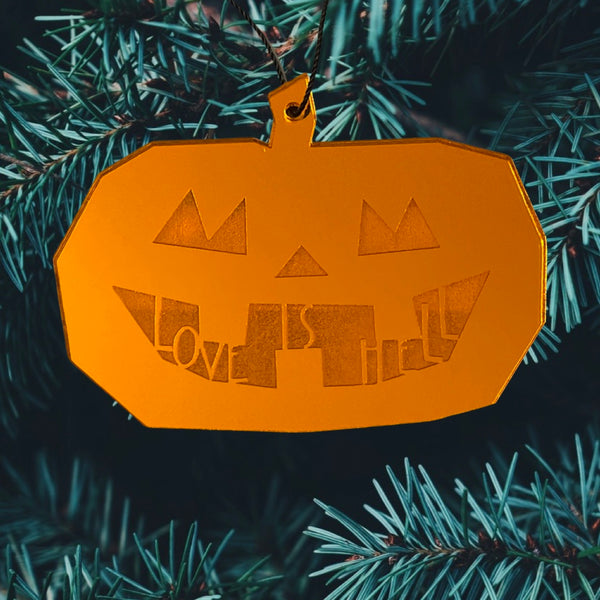 Halloween Love Is Hell Pumpkin Ornament