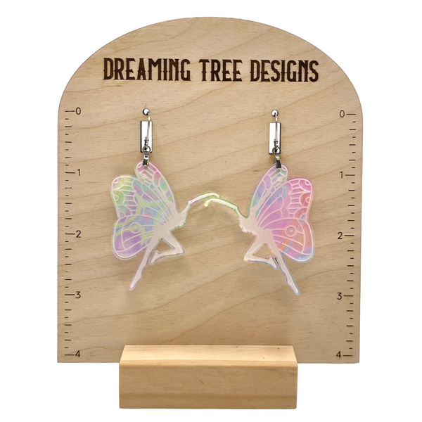 Acrylic Firedancer Butterfly earrings